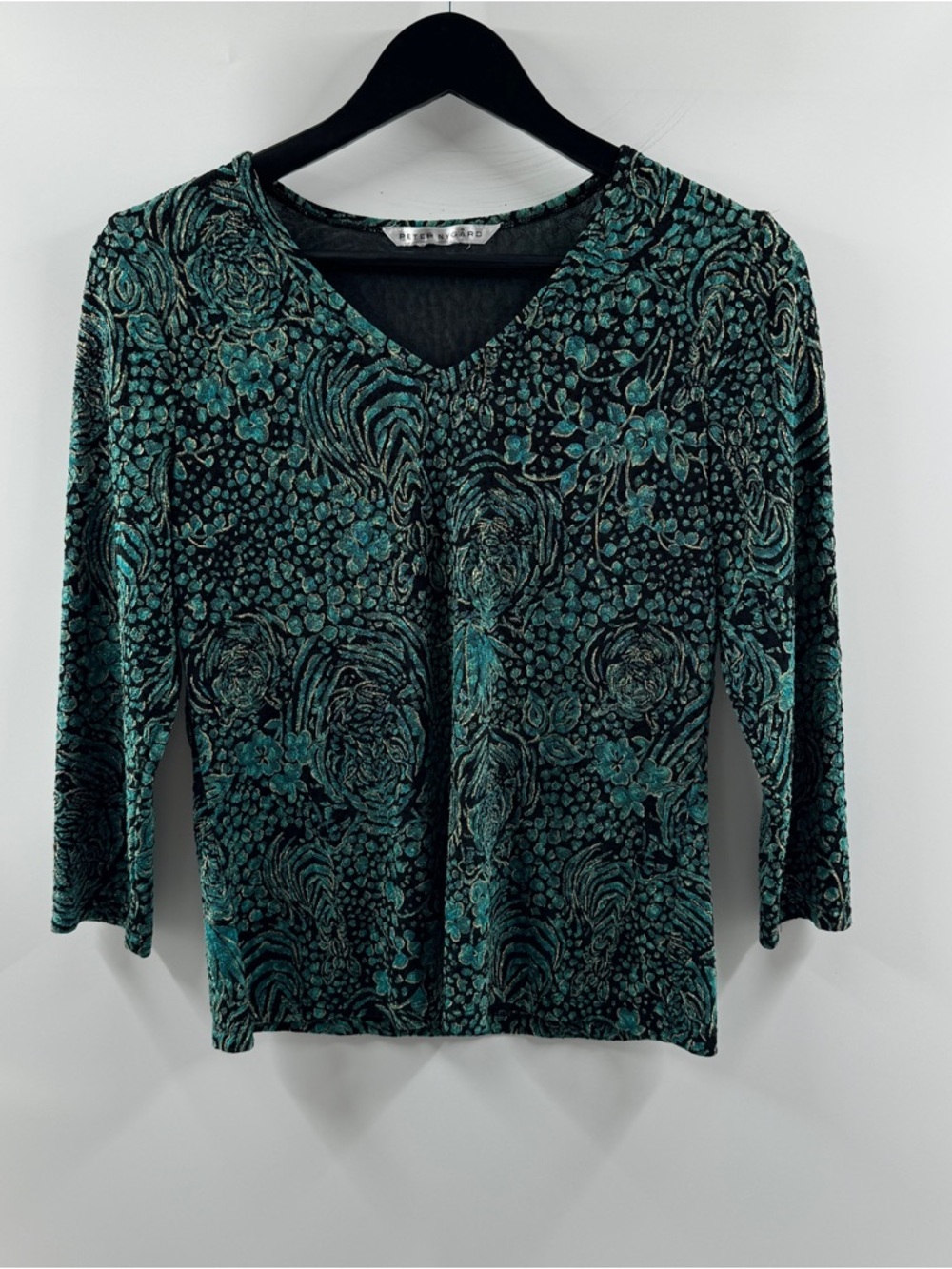 Peter Nygård Green Patterned Top – Estimated Women’s Medium